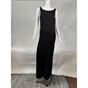 The Limited Black Sleeveless Maxi Dress M Acrylic/Nylon Blend